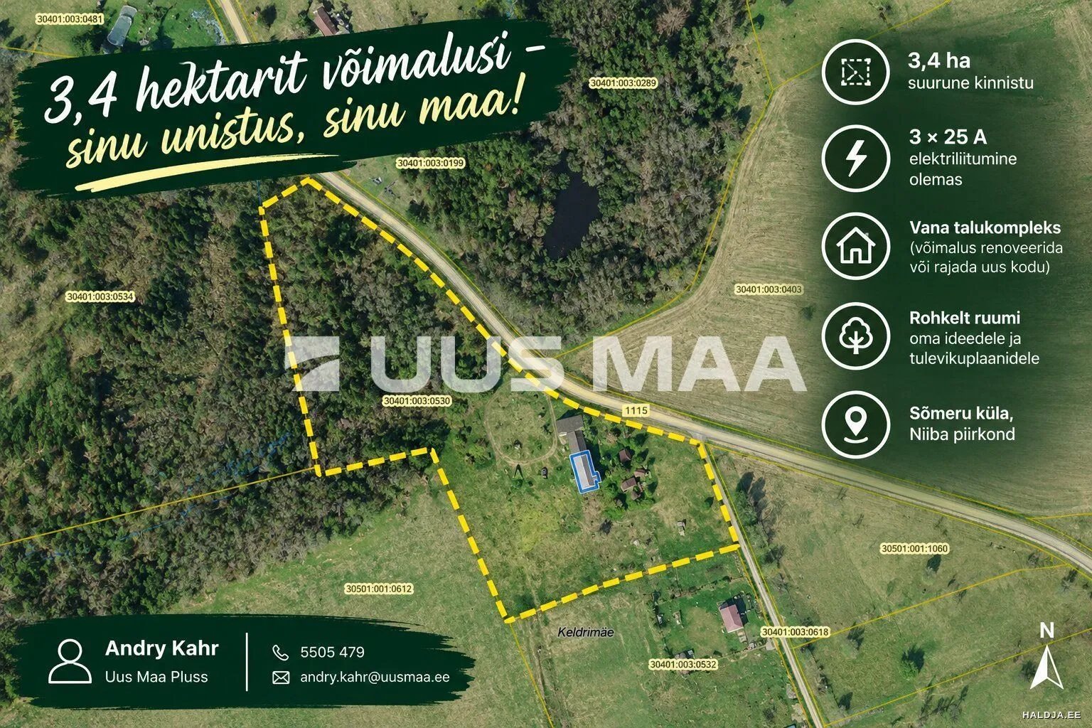 Müüa Elamumaa, Kiili vald, Sõmeru küla | Haldja Kinnisvara